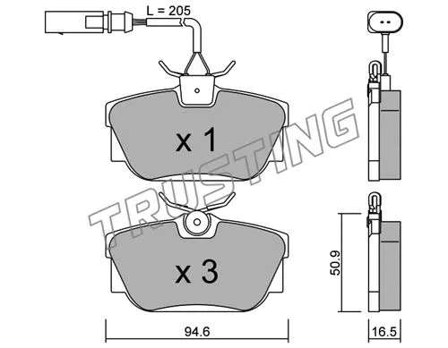 Brake Pad Set, disc brake (355.1)