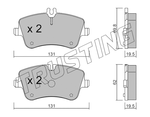 Brake Pad Set, disc brake (351.0)