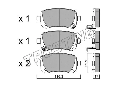 Brake Pad Set, disc brake (881.0)