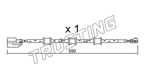 Warning Contact, brake pad wear (SU.322)