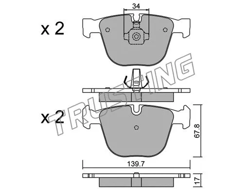 Brake Pad Set, disc brake (789.0)