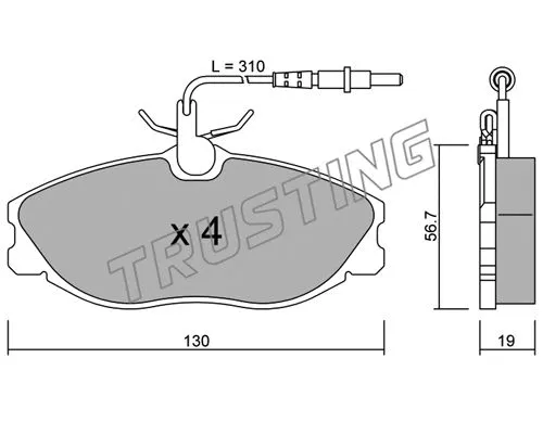 Brake Pad Set, disc brake (223.0)