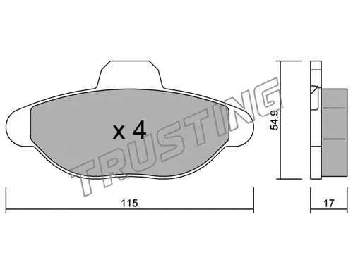 Brake Pad Set, disc brake (139.0)