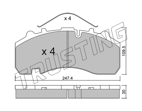 Brake Pad Set, disc brake (612.0)