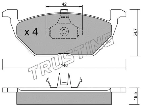 Brake Pad Set, disc brake (220.0)
