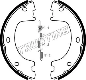 Brake Shoe Set, parking brake (052.136K)