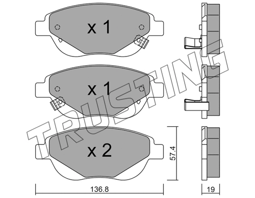 Brake Pad Set, disc brake (964.1)