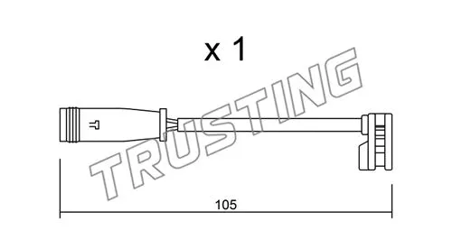 Warning Contact, brake pad wear (SU.313)