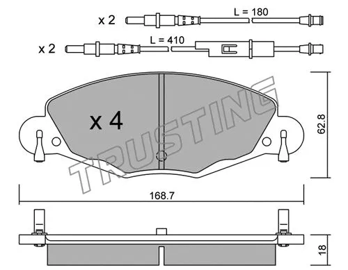 Brake Pad Set, disc brake (341.0)