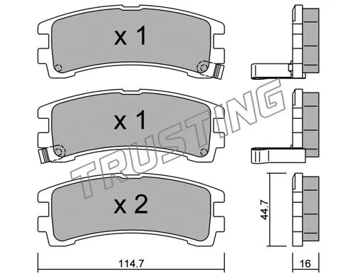 Brake Pad Set, disc brake (423.0)