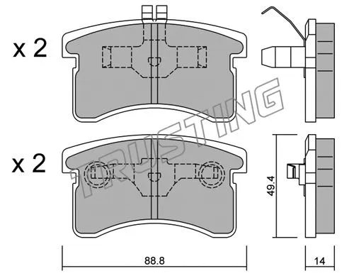Brake Pad Set, disc brake (387.0)