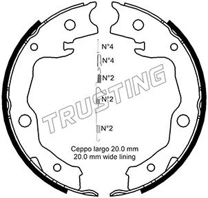 Brake Shoe Set, parking brake (115.322K)