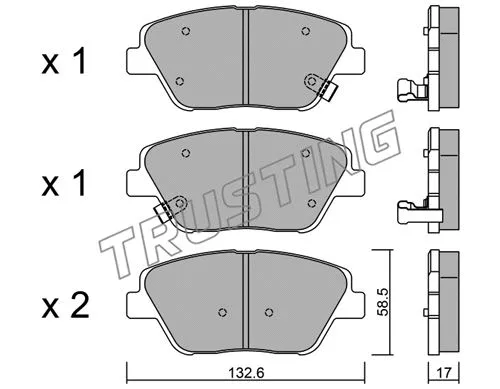 Brake Pad Set, disc brake (961.0)