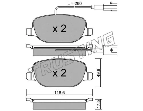 Brake Pad Set, disc brake (720.2)