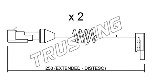 Warning Contact, brake pad wear (SU.166K)