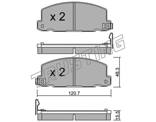 Brake Pad Set, disc brake (369.0)