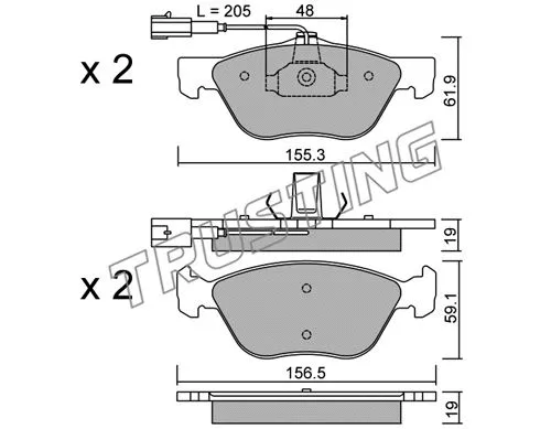 Brake Pad Set, disc brake (085.0)