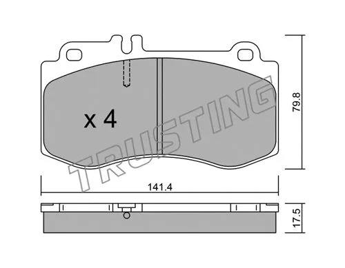 Brake Pad Set, disc brake (844.0)