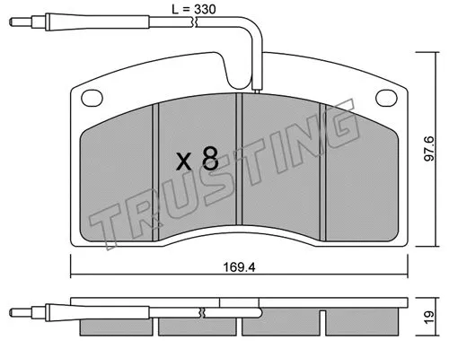 Brake Pad Set, disc brake (664.0)