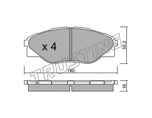Brake Pad Set, disc brake (952.0)
