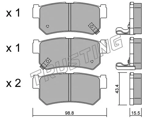 Brake Pad Set, disc brake (535.0)
