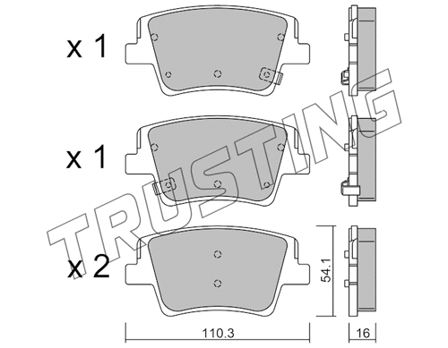 Brake Pad Set, disc brake (1284.0)