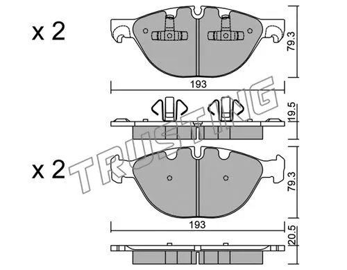Brake Pad Set, disc brake (839.0)