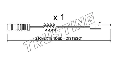 Warning Contact, brake pad wear (SU.099)