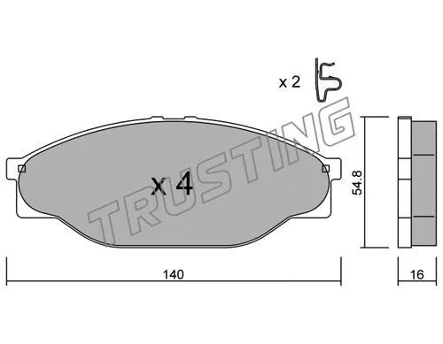 Brake Pad Set, disc brake (448.0)