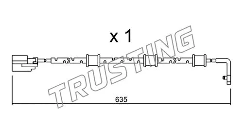 Warning Contact, brake pad wear (SU.323)