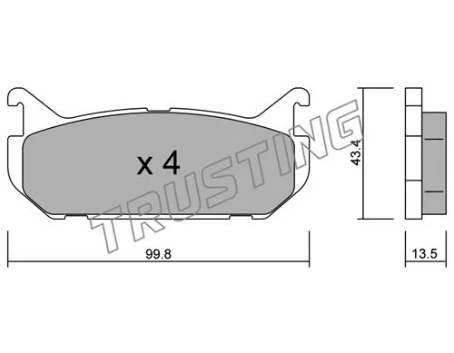 Brake Pad Set, disc brake (312.0)