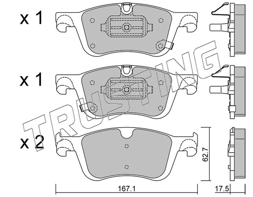 Brake Pad Set, disc brake (1365.0)