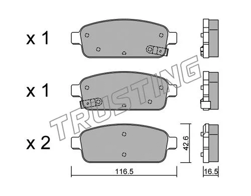 Brake Pad Set, disc brake (857.0)