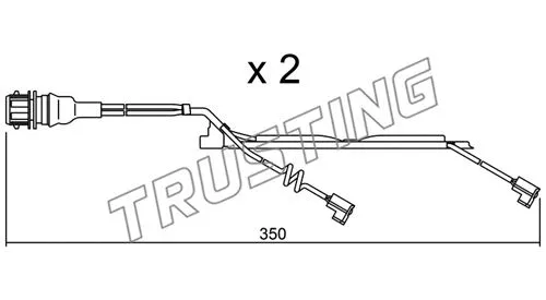 Warning Contact, brake pad wear (SU.231K)
