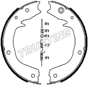Brake Shoe Set, parking brake (064.179K)