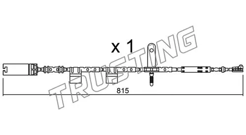 Warning Contact, brake pad wear (SU.324)