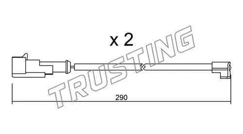 Warning Contact, brake pad wear (SU.100K)