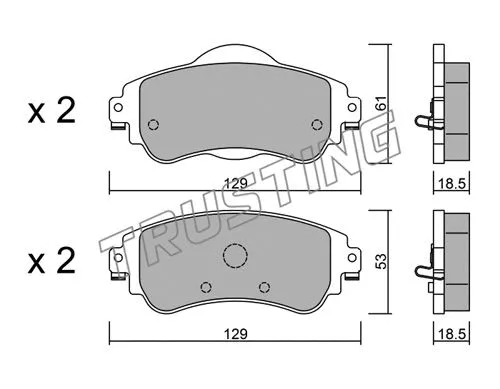 Brake Pad Set, disc brake (965.0)
