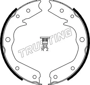 Brake Shoe Set, parking brake (073.173)