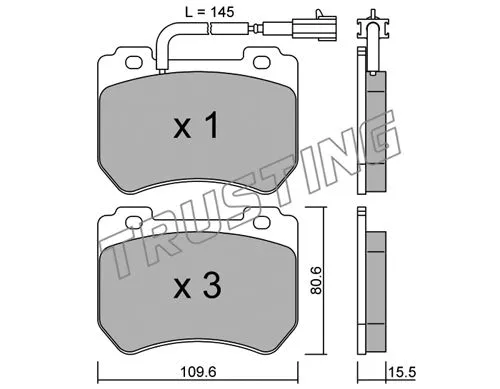 Brake Pad Set, disc brake (865.0)