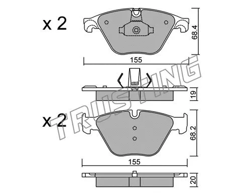 Brake Pad Set, disc brake (936.0)