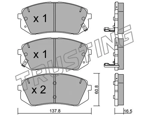 Brake Pad Set, disc brake (799.0)