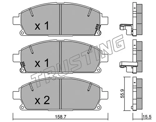 Brake Pad Set, disc brake (421.2)
