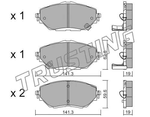 Brake Pad Set, disc brake (1088.0)
