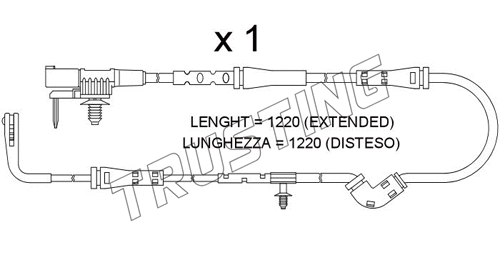 Warning Contact, brake pad wear (SU.386)
