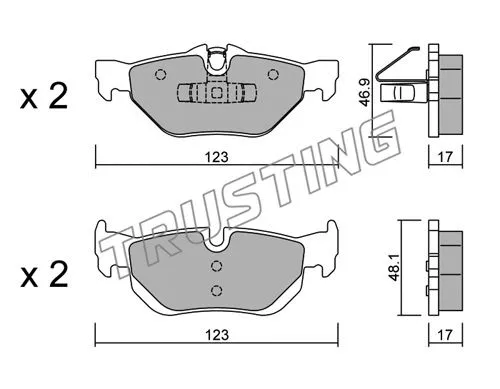 Brake Pad Set, disc brake (658.0)