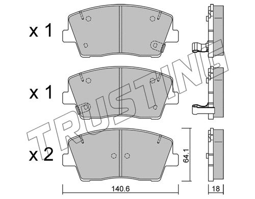 Brake Pad Set, disc brake (1168.0)