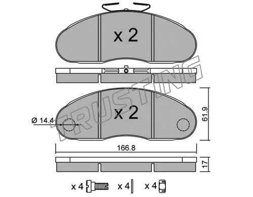 Brake Pad Set, disc brake (113.1)