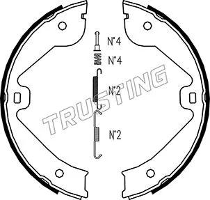 Brake Shoe Set, parking brake (052.131K)