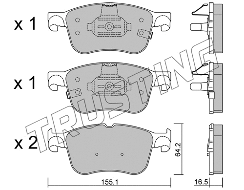 Brake Pad Set, disc brake (1205.0)